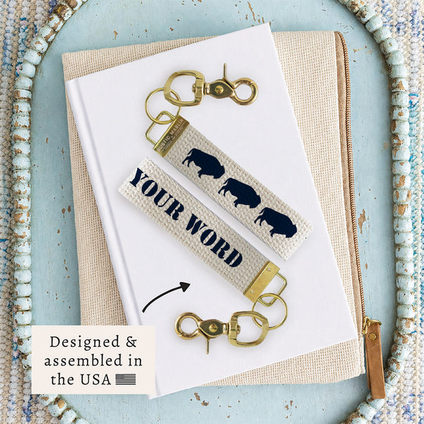 Buffalo Personalized Keychain