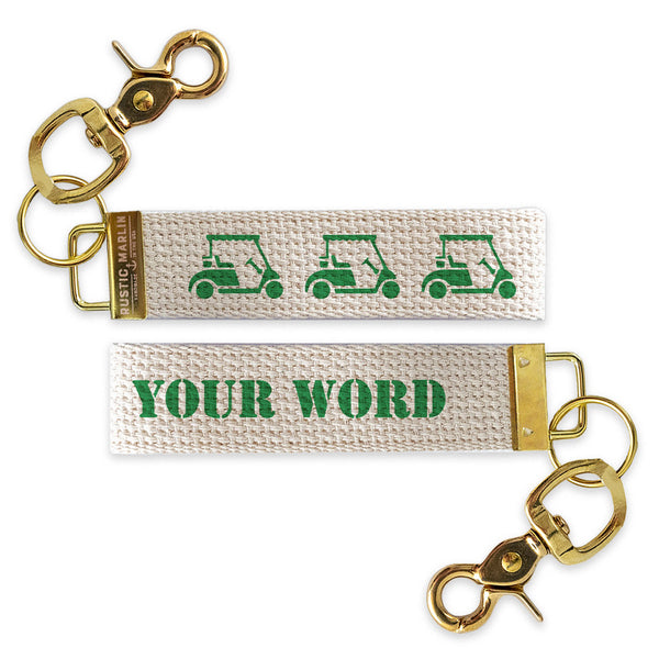 Golf Cart Personalized Keychain