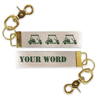 Golf Cart Personalized Keychain