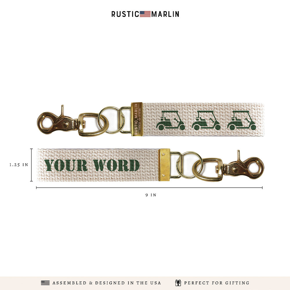 Golf Cart Personalized Keychain