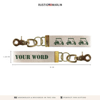Golf Cart Personalized Keychain