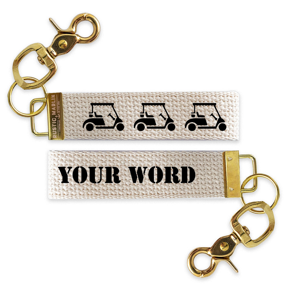 Golf Cart Personalized Keychain