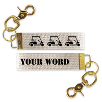 Golf Cart Personalized Keychain