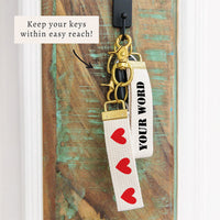 Hearts Personalized Keychain