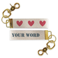Hearts Personalized Keychain