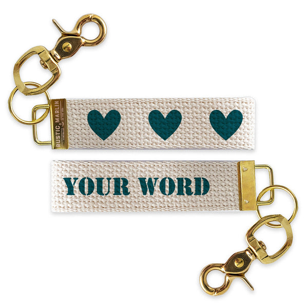 Hearts Personalized Keychain