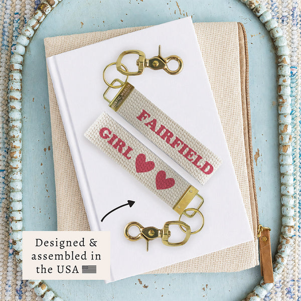 Your Town Girl Personalized Keychain