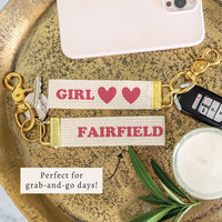 Your Town Girl Personalized Keychains