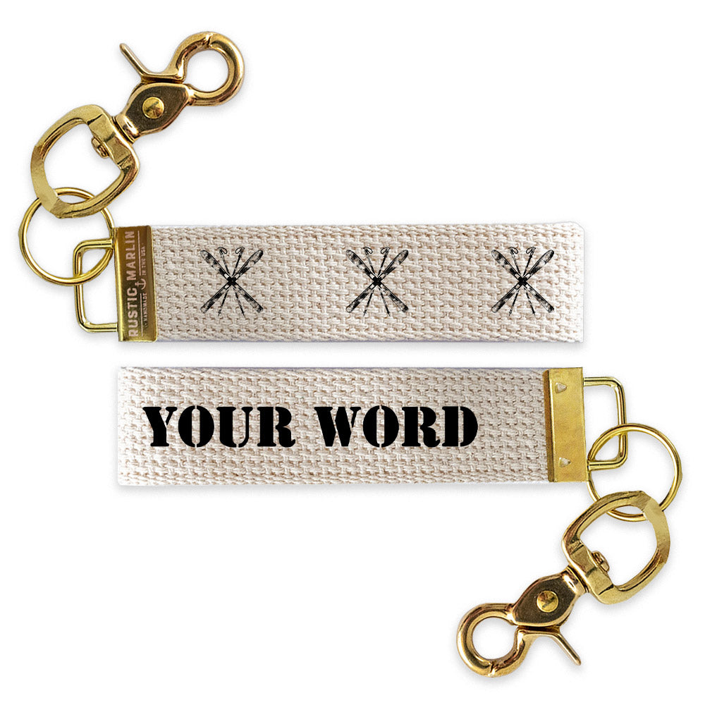 Skis Personalized Keychains