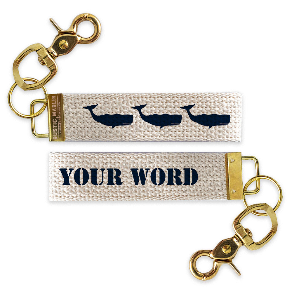 Whales Personalized Keychains