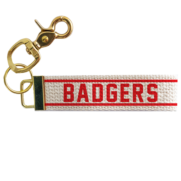 Collegiate Stripe Personalized Keychain