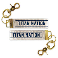 Collegiate Stripe Personalized Keychain