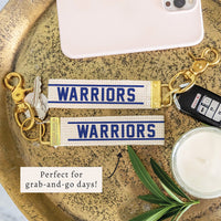 Collegiate Stripe Personalized Keychain