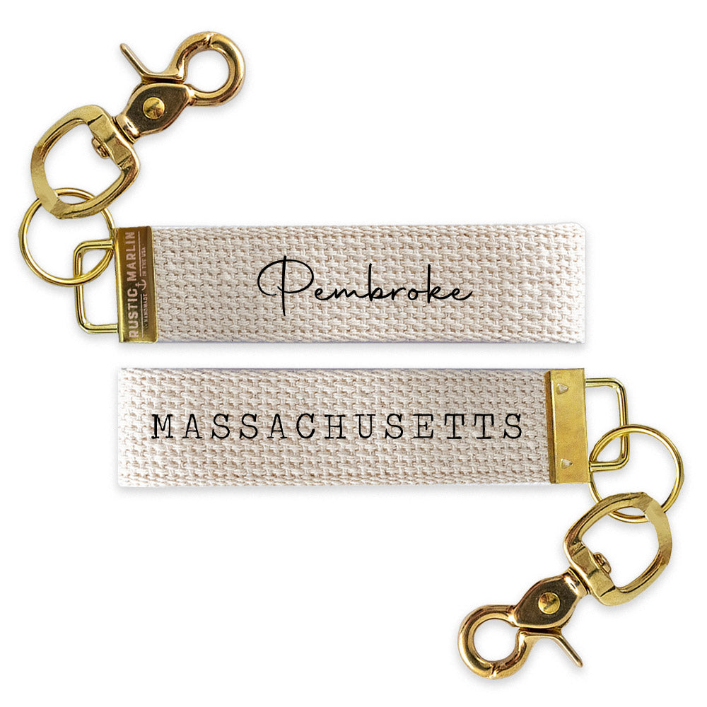 Script Typewriter Personalized Keychain