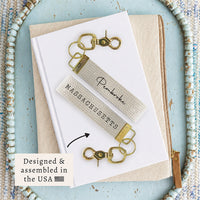 Script Typewriter Personalized Keychain