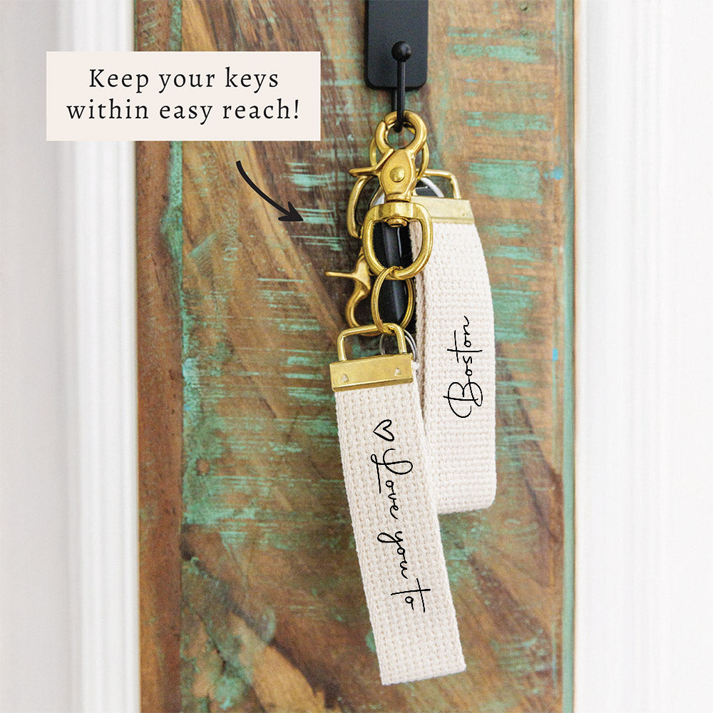 Heart Love You To Personalized Keychain