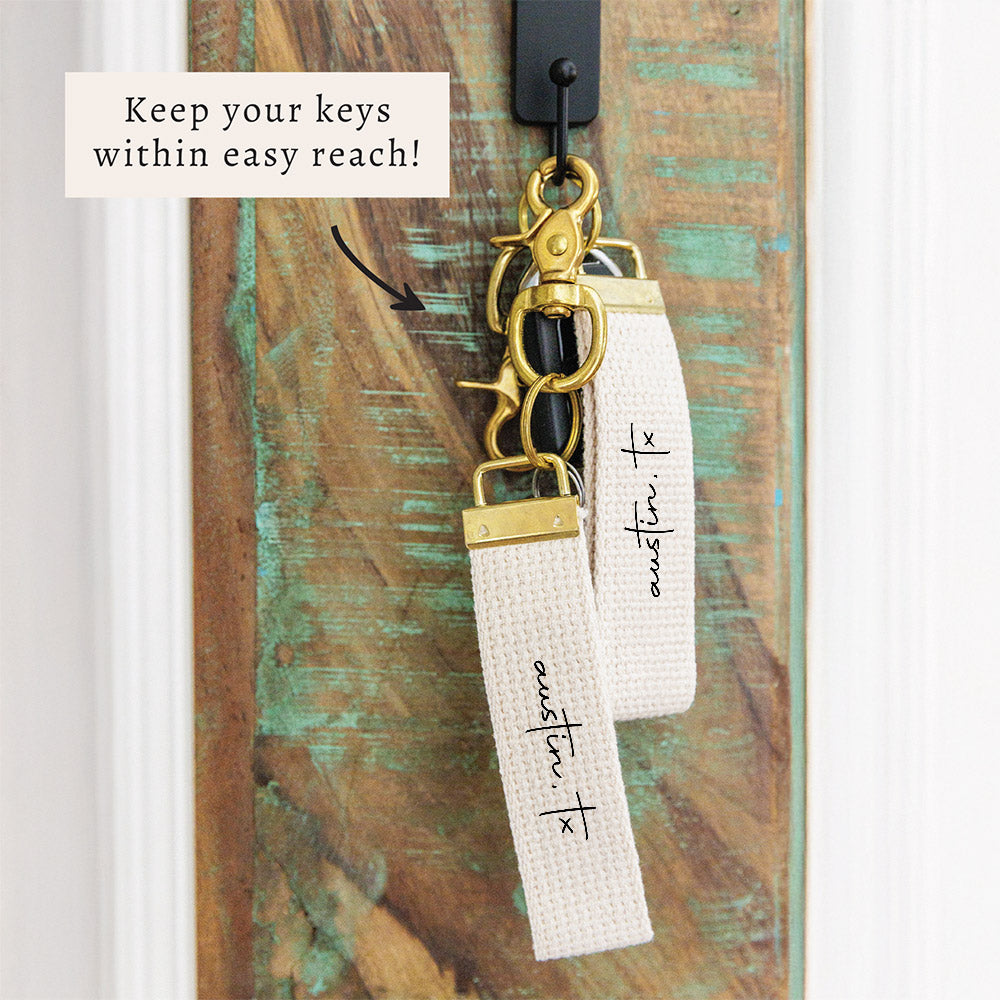 Script Personalized Keychain