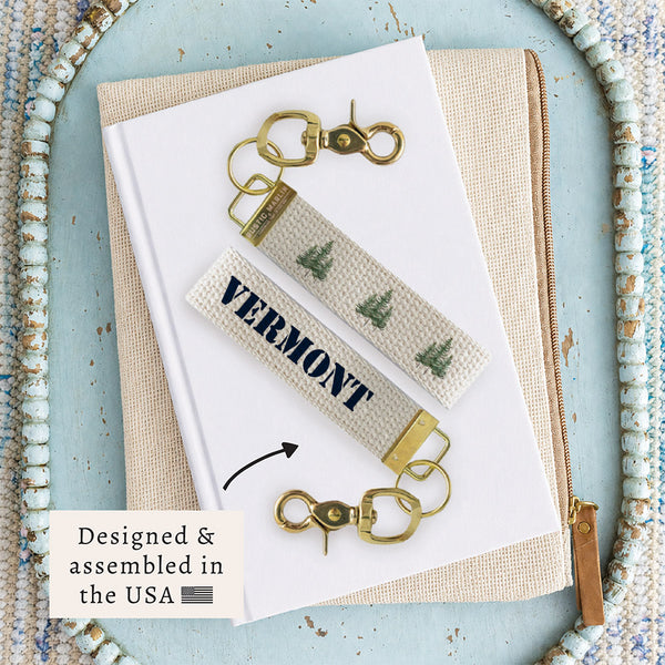 Pine Trees Personalized Keychain