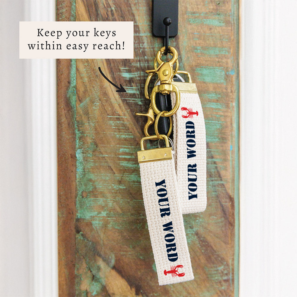 Lobsters Personalized Keychain