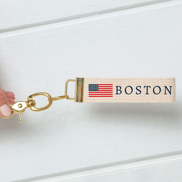 American Flag Personalized Keychain