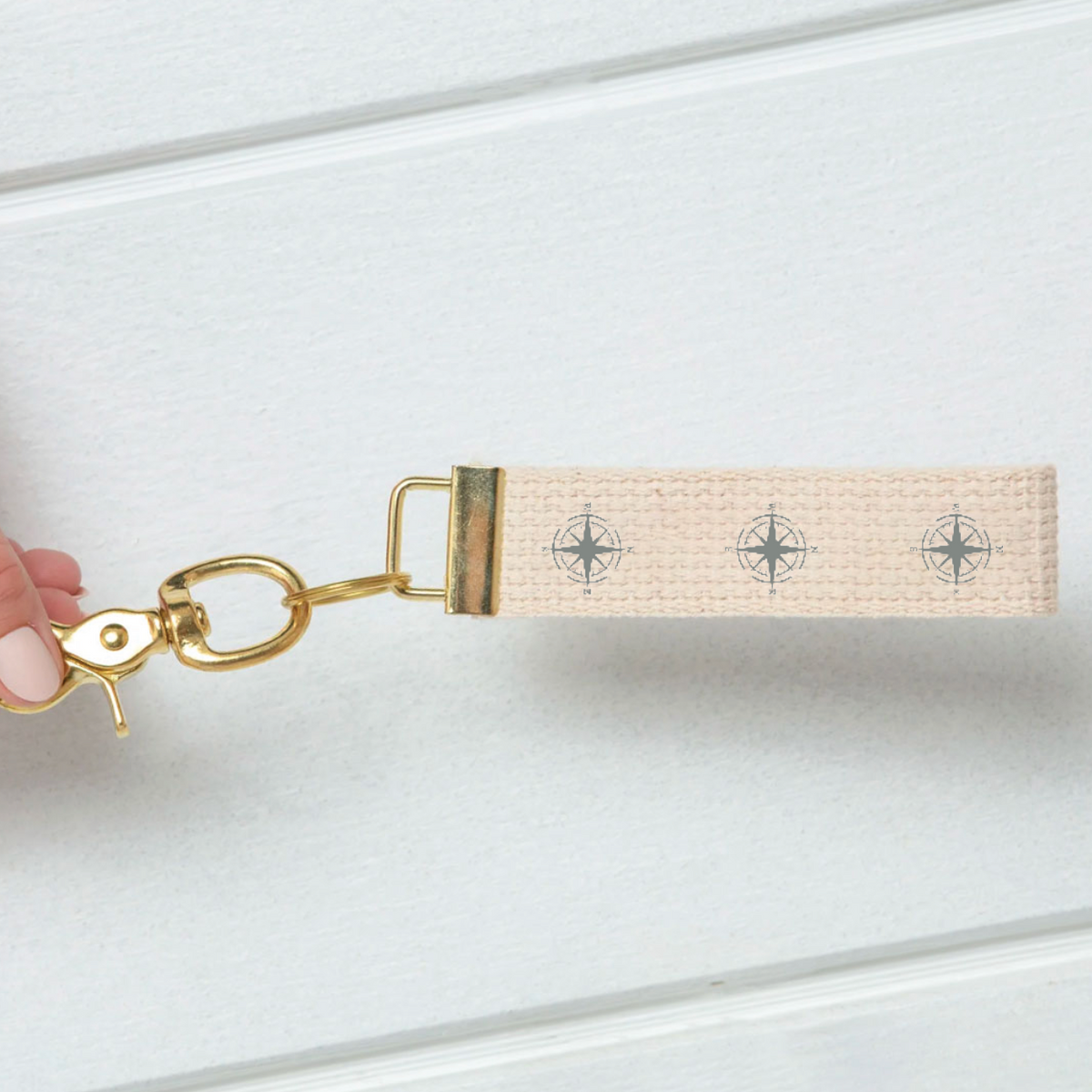 Repeating Compass Keychain