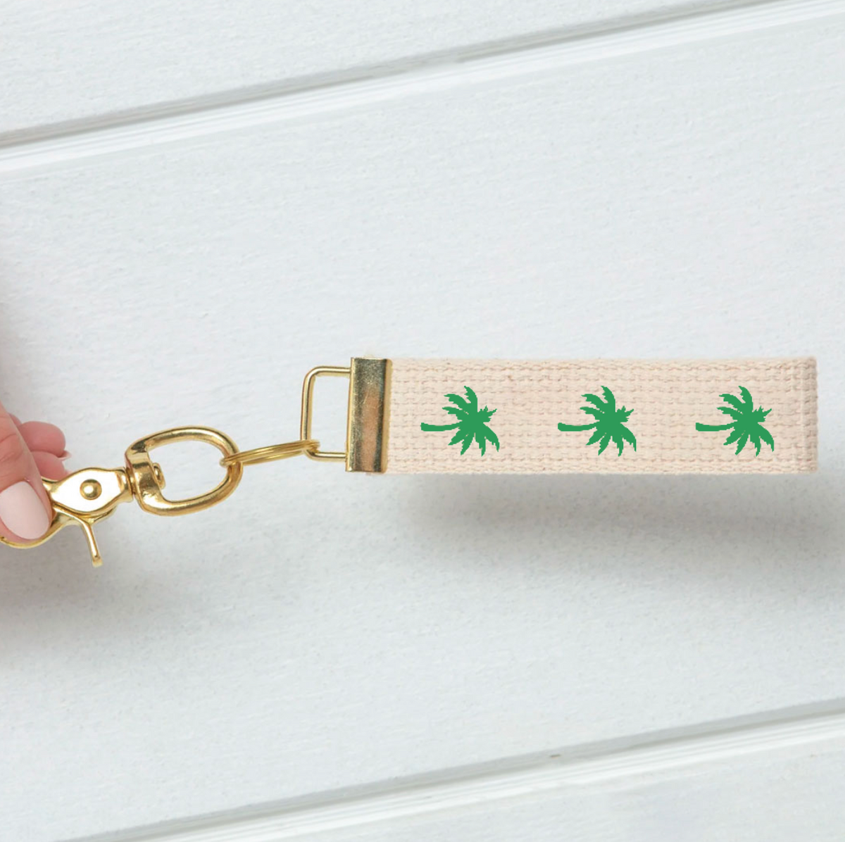 Repeating Palm Tree Keychain