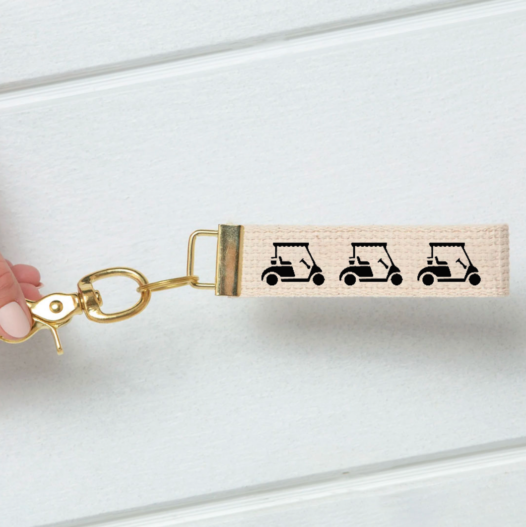 Repeating Golf Cart Keychain