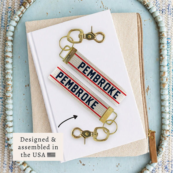 Red and Blue Personalized  Keychain