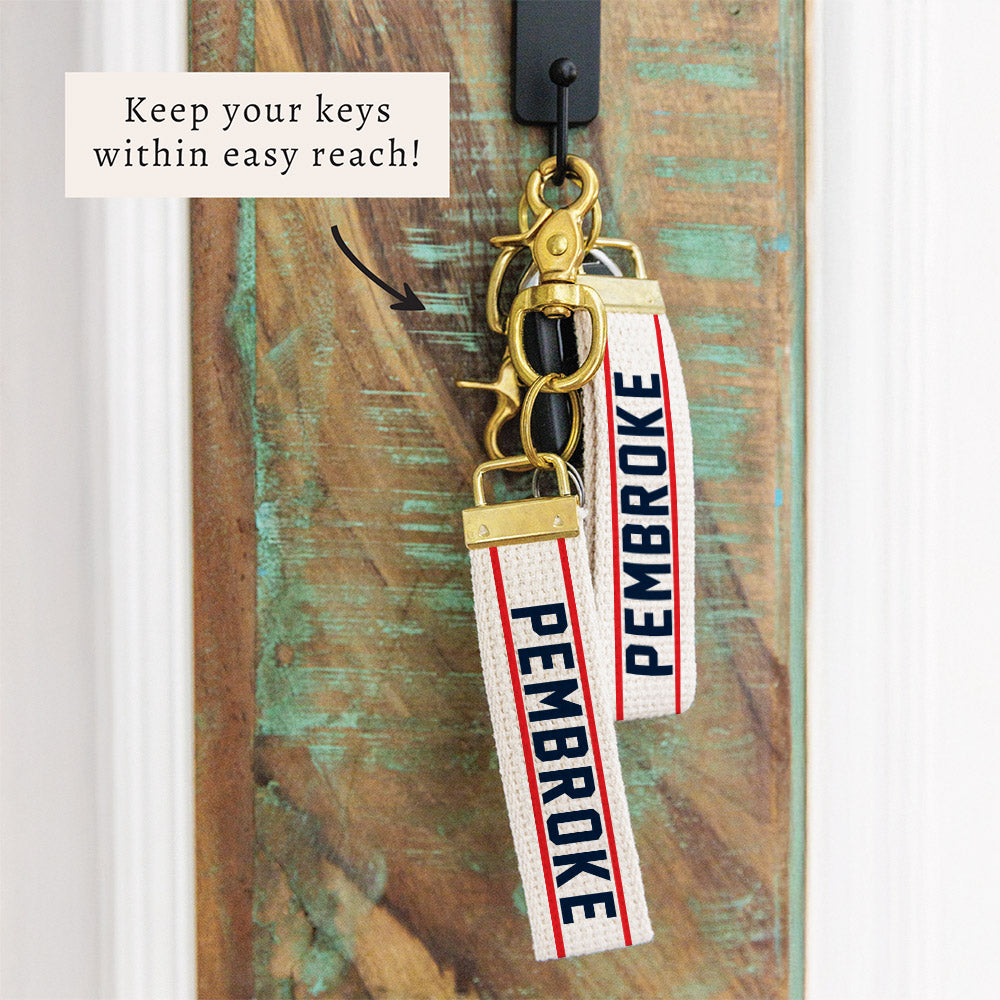 Red and Blue Personalized  Keychain