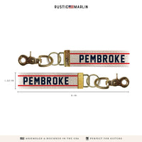Red and Blue Personalized  Keychain