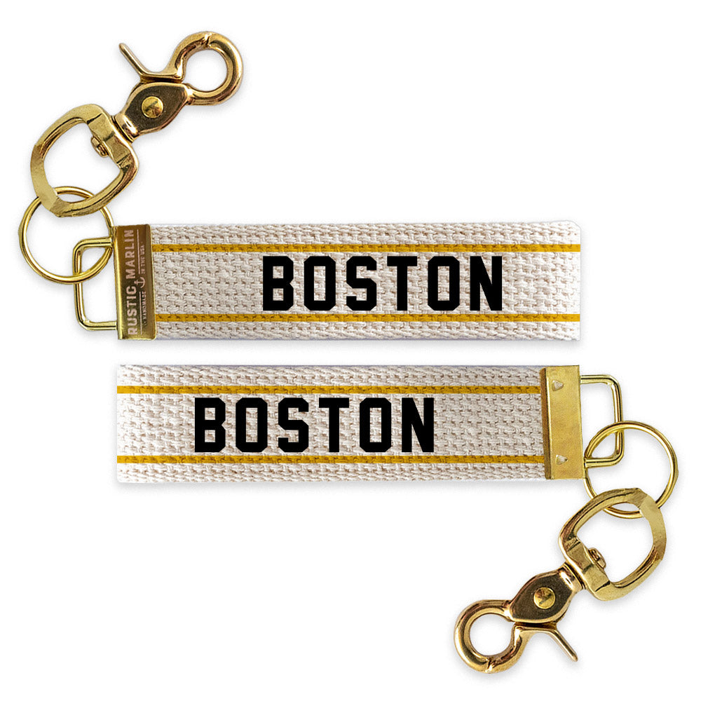 Black and Gold Personalized Keychain
