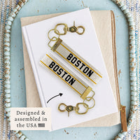 Black and Gold Personalized Keychain
