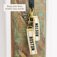 Black and Gold Personalized Keychain