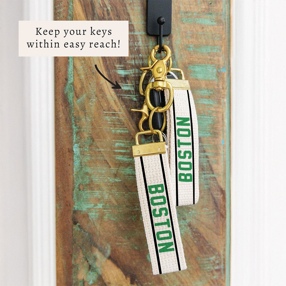 Green and Black Personalized  Keychain