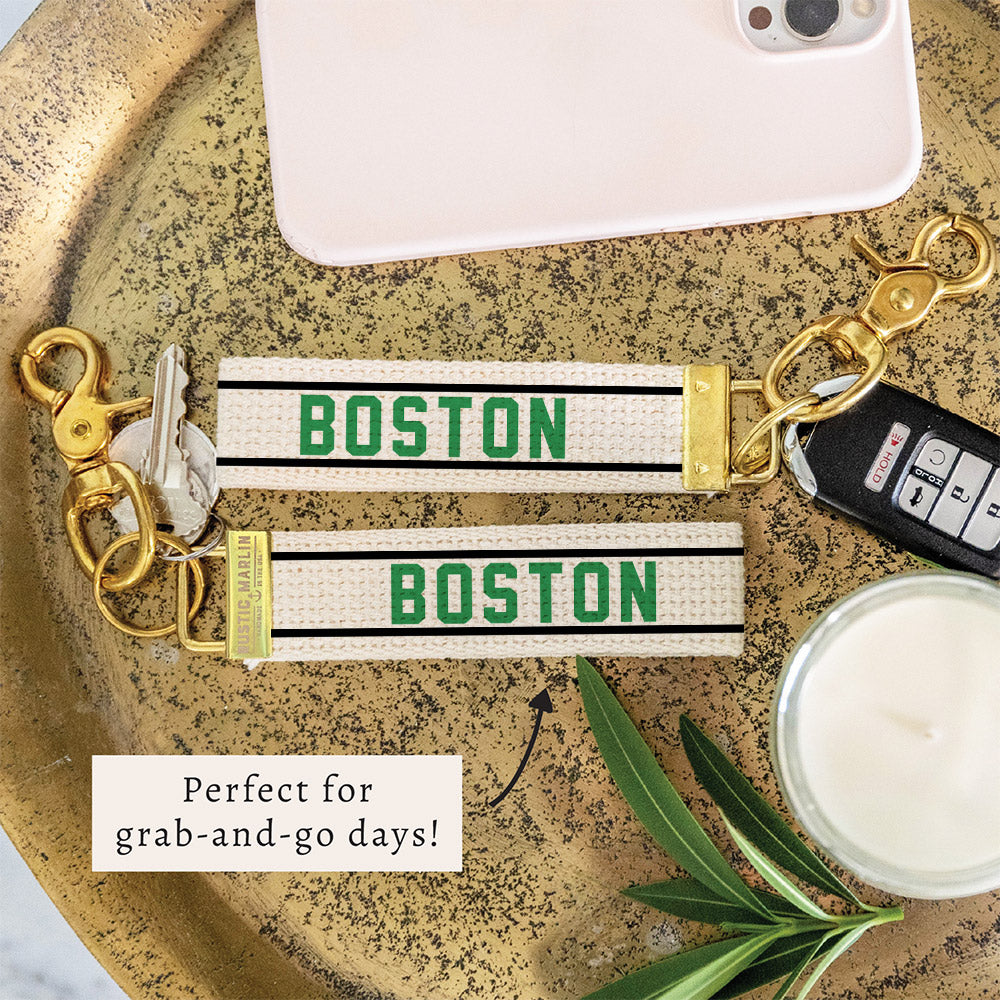 Green and Black Personalized  Keychain