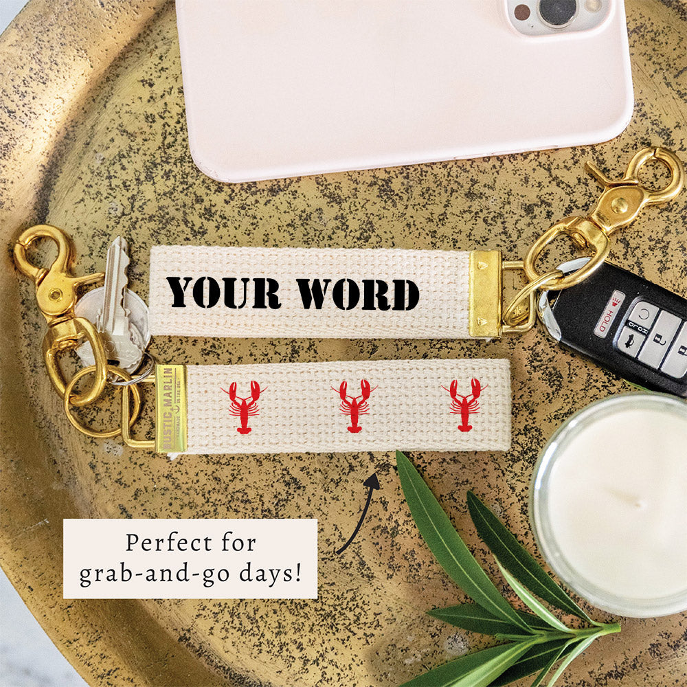 Lobsters Personalized Keychain