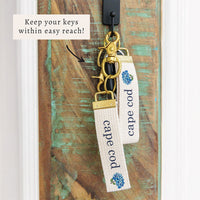 Blooming Hydrangea Personalized Keychain