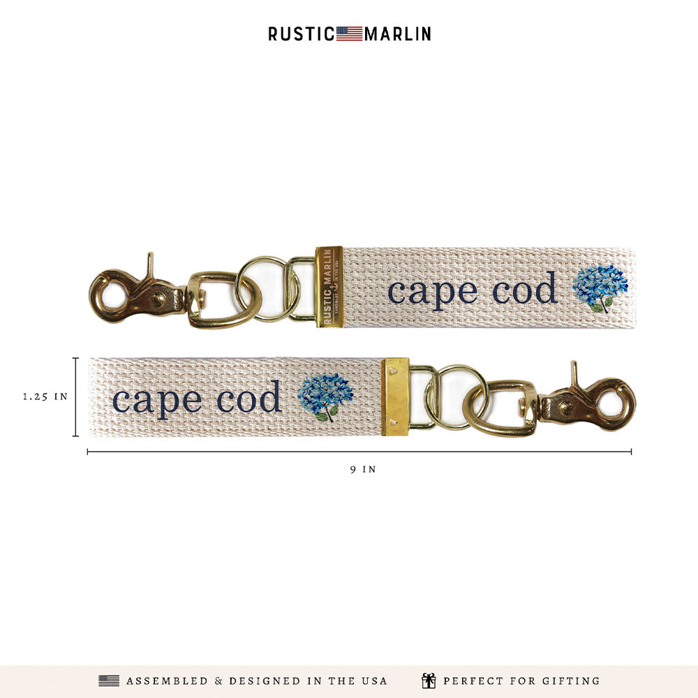 Blooming Hydrangea Personalized Keychain