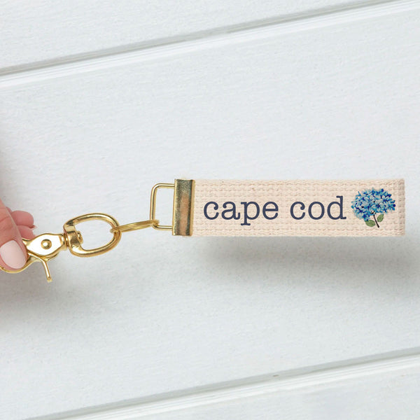 Blooming Hydrangea Personalized Keychain