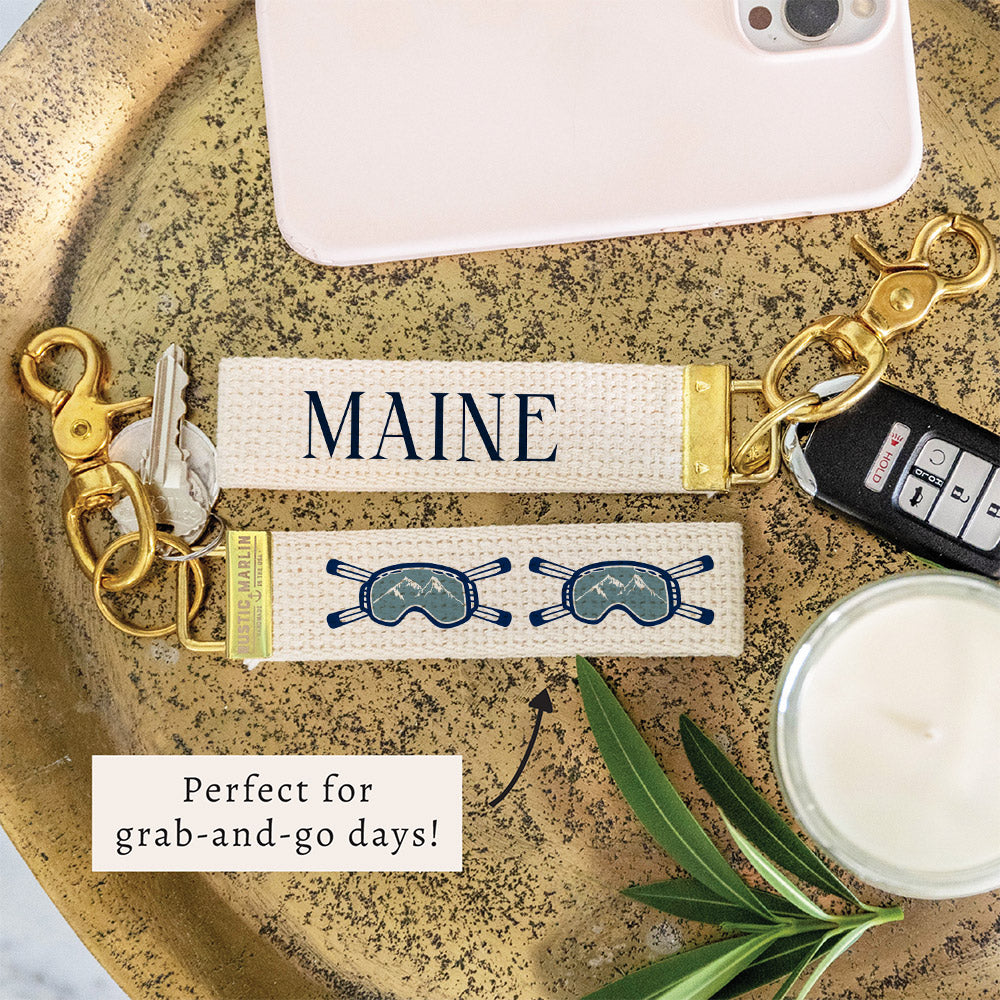 Ski Goggles Personalized Keychain