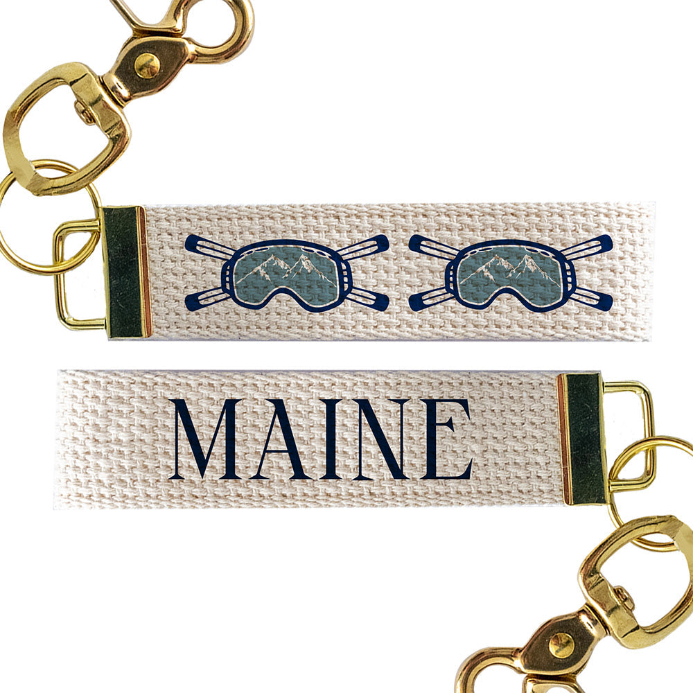 Ski Goggles Personalized Keychain