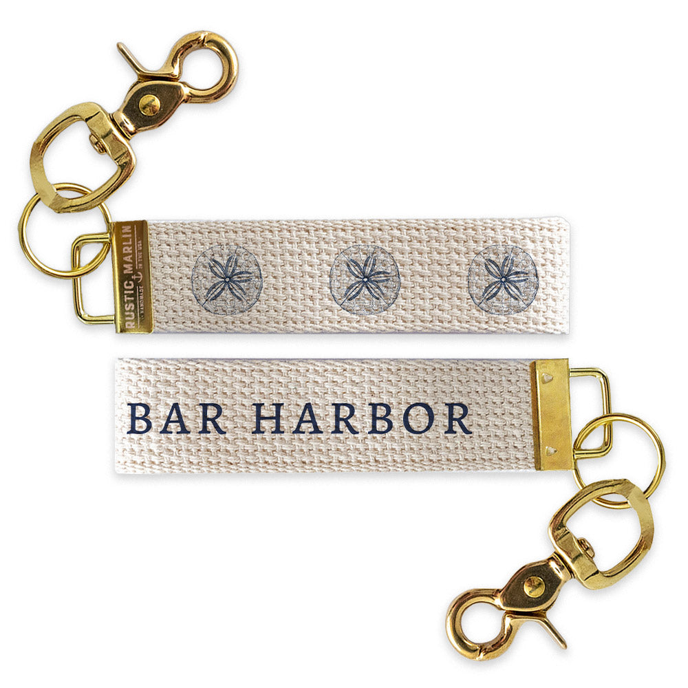 Sand Dollar Sketch Personalized Keychain