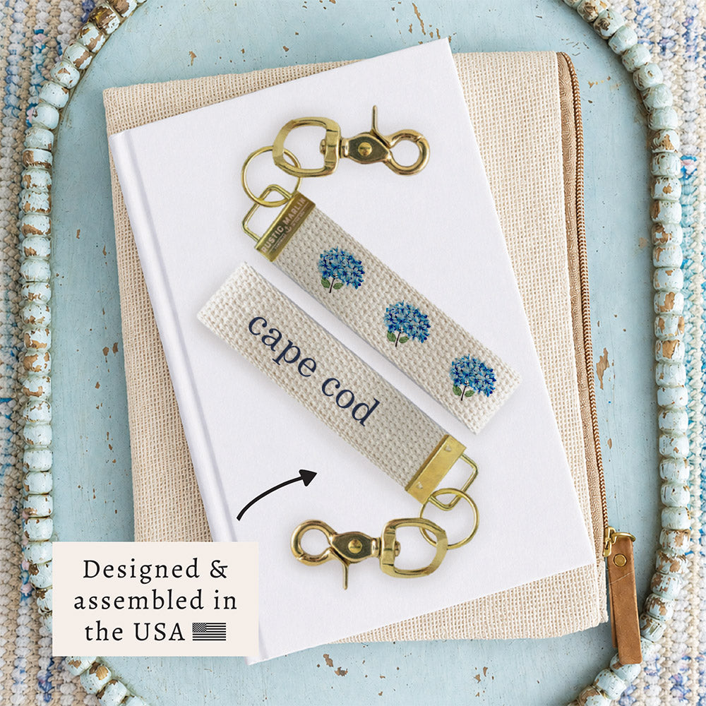 Blooming Hydrangeas Personalized  Keychain
