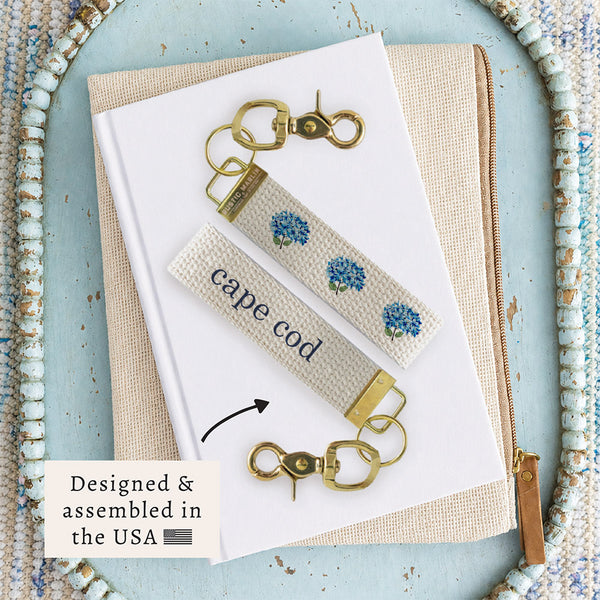 Blooming Hydrangeas Personalized  Keychain