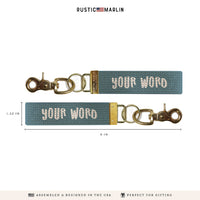 Color Block Personalized Keychain