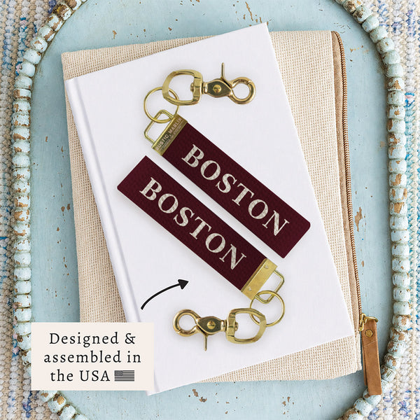Classic Color Block Personalized Keychain