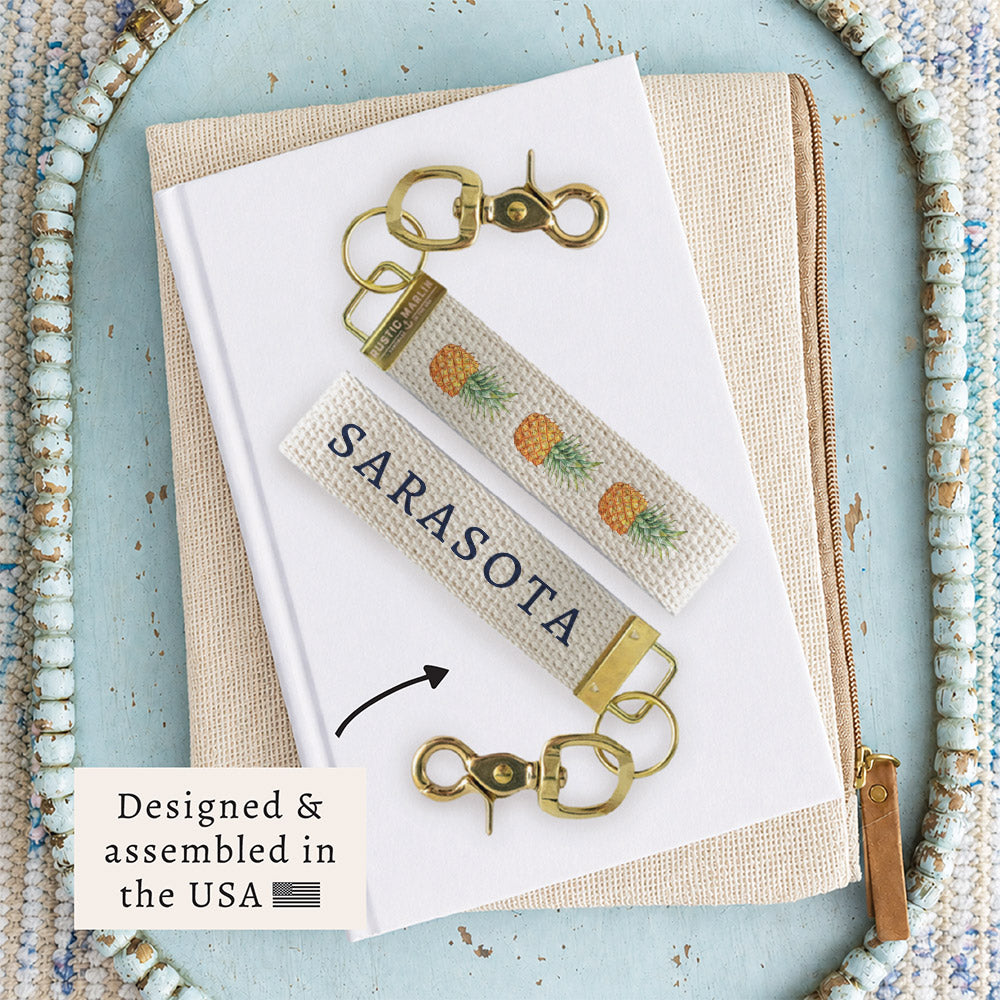 Pineapple Personalized Keychain