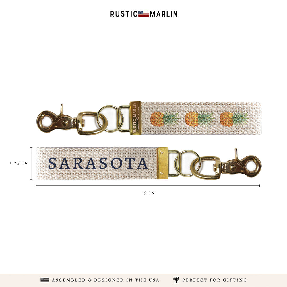 Pineapple Personalized Keychain