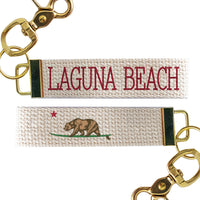 Cali Surf Bear Personalized Keychain