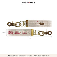 California Bear Personalized Keychain